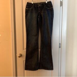 Cruel Girl Dark Wash Low Rise Bootcut Jeans